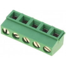 282836-5; PCB terminal block; angled 90°; 5mm; ways: 5; on PCBs; 0.03÷1.5mm2; TE Connectivity