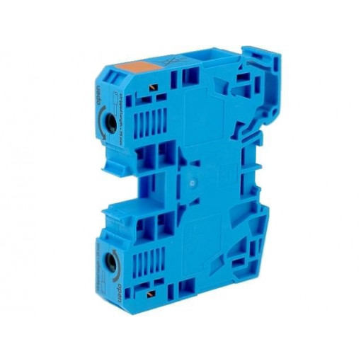 285-134; Splice terminal: rail; 6÷35mm2; ways: 1; terminals: 2; blue; 1kV; WAGO