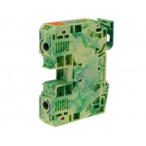 285-137; Splice terminal: rail; 6÷35mm2; ways: 1; terminals: 2; yellow-green; WAGO