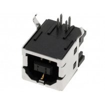 292304-1; Socket; USB B; THT; angled 90°; gold-plated; TE Connectivity
