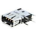 292336-1; Socket; USB A; on PCBs; THT; PIN: 4; side,angled 90°; TE Connectivity