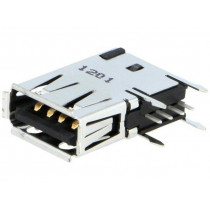 292336-1; Socket; USB A; on PCBs; THT; PIN: 4; side,angled 90°; TE Connectivity