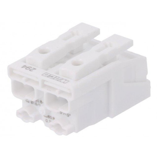 294-4002; Splice terminal: installation; ways: 2; 0.5÷2.5mm2; 500V; 24A; WAGO 294-4002; Splice terminal: installation; ways: 2; 0.5÷2.5mm2; 500V; 24A; WAGO