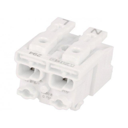 294-5012; Splice terminal: installation; ways: 2; 0.5÷2.5mm2; 500V; 24A; WAGO 294-5012; Splice terminal: installation; ways: 2; 0.5÷2.5mm2; 500V; 24A; WAGO