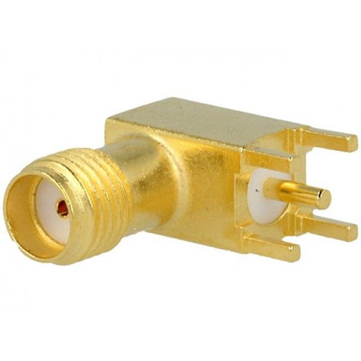 3-1478978-1; Socket; SMA; female; angled 90°; 50Ω; THT; on PCBs; delrin (POM); TE Connectivity