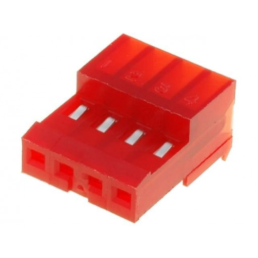 3-640440-4; Plug; wire-board; female; PIN: 4; 2.54mm; IDC; for cable; MTA-100; TE Connectivity