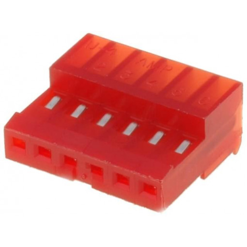 3-640440-6; Plug; wire-board; female; PIN: 6; 2.54mm; IDC; for cable; MTA-100; TE Connectivity