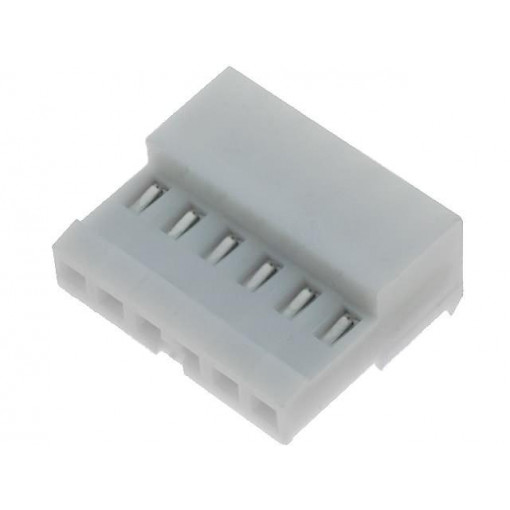 3-640441-6; Plug; wire-board; female; PIN: 6; 2.54mm; IDC; for cable; MTA-100; TE Connectivity