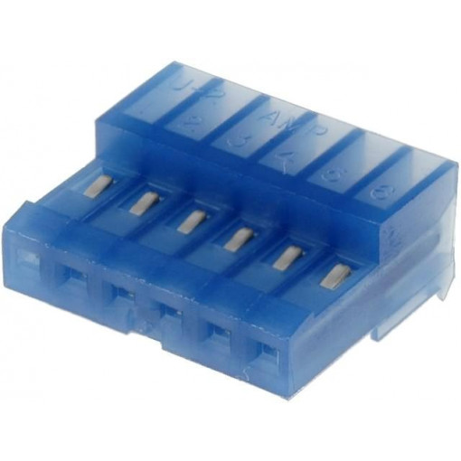 3-640442-6; Plug; wire-board; female; PIN: 6; 2.54mm; IDC; for cable; MTA-100; TE Connectivity