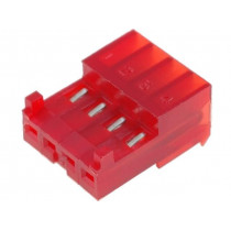 3-643813-4; Plug; wire-board; female; PIN: 4; polarized; 2.54mm; IDC; for cable; TE Connectivity