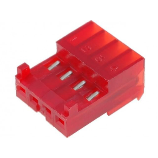 3-643813-4; Plug; wire-board; female; PIN: 4; polarized; 2.54mm; IDC; for cable; TE Connectivity