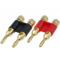 30.4070-02; Connector: 4mm banana; gold-plated; double; plug; on cable; ACV