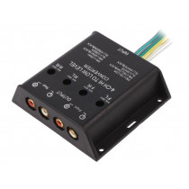 ; Hi-Level converter; gold-plated; 40W; Input: wires; 4CARMEDIA