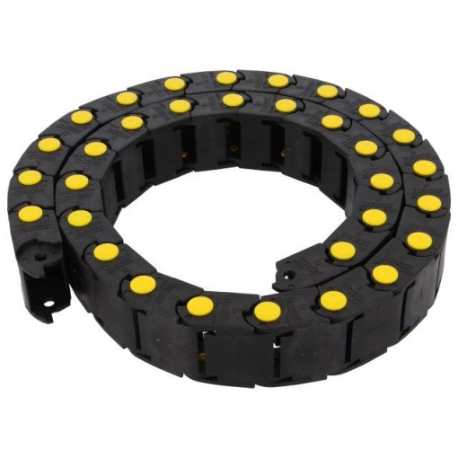 300025080; Cable chain; Series: Medium; Bend.rad: 80mm; L: 990mm; BREVETTI