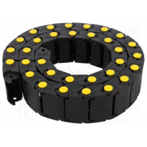 300035060; Cable chain; Series: Medium; Bend.rad: 60mm; L: 990mm; Colour: black; BREVETTI