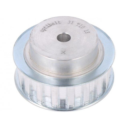 31 T10    18-200ZA; Belt pulley; T10; W: 16mm; whell width: 31mm; Ø: 55.45mm; aluminium; OPTIBELT