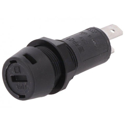 3101.0210; Fuse holder; cylindrical fuses; 5x20mm; 10A; Mounting: on panel; SCHURTER