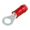 31886; Ring terminal; M4; Ø: 4.34mm; 0.3÷1.42mm2; crimped; for cable; red; TE Connectivity 31886; Ring terminal; M4; Ø: 4.34mm; 0.3÷1.42mm2; crimped; for cable; red; TE Connectivity