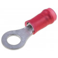 31890; Ring terminal; M4; Ø: 4.17mm; 0.3÷1.42mm2; crimped; for cable; red; TE Connectivity 31890; Ring terminal; M4; Ø: 4.17mm; 0.3÷1.42mm2; crimped; for cable; red; TE Connectivity