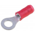 320551; Ring terminal; M4; Ø: 4.17mm; 0.3÷1.42mm2; crimped; for cable; red; TE Connectivity 320551; Ring terminal; M4; Ø: 4.17mm; 0.3÷1.42mm2; crimped; for cable; red; TE Connectivity