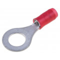320571; Ring terminal; M6; Ø: 6.35mm; 0.3÷1.42mm2; crimped; for cable; red; TE Connectivity 320571; Ring terminal; M6; Ø: 6.35mm; 0.3÷1.42mm2; crimped; for cable; red; TE Connectivity