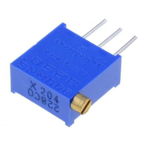 3296X-1-204LF; Potentiometer: mounting; multiturn; 200kΩ; 500mW; THT; ±10%; linear; BOURNS 3296X-1-204LF; Potentiometer: mounting; multiturn; 200kΩ; 500mW; THT; ±10%; linear; BOURNS