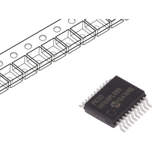 PIC32MM0016GPL020-I/SS; PIC microcontroller; Memory: 16kB; SRAM: 4kB; 2÷3.6VDC; SMD; SO20; MICROCHIP TECHNOLOGY