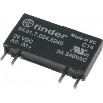 34.81.7.024.8240; Relay: solid state; Ucntrl: 16÷30VDC; 2A; 12÷240VAC; PCB,socket; FINDER 34.81.7.024.8240; Relay: solid state; Ucntrl: 16÷30VDC; 2A; 12÷240VAC; PCB,socket; FINDER
