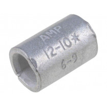 34138; Butt splice; non-insulated; brass; 3÷6mm2; tinned; crimped; TE Connectivity