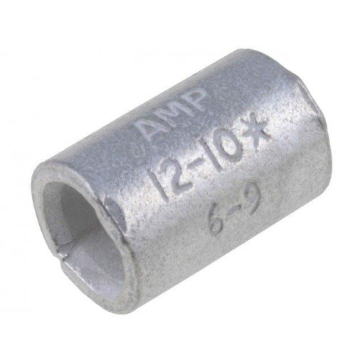 34138; Butt splice; non-insulated; brass; 3÷6mm2; tinned; crimped; TE Connectivity