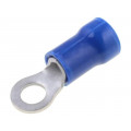 34158; Ring terminal; M3,5; Ø: 3.68mm; 1.25÷2mm2; crimped; for cable; blue; TE Connectivity