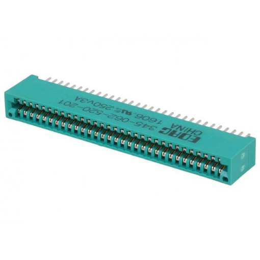 345-062-520-201; Card edge; PIN: 62; soldered; on PCBs; gold-plated; 2.54mm; EDAC