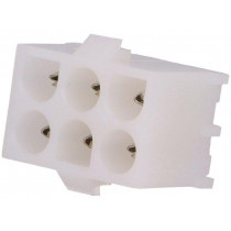 350431-1; Socket; wire-board; male; Universal MATE-N-LOK; 6.35mm; PIN: 6; TE Connectivity