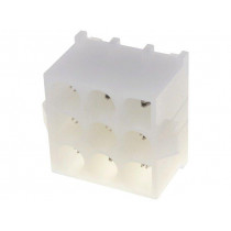350432-1; Socket; wire-board; male; Universal MATE-N-LOK; 6.35mm; PIN: 9; TE Connectivity