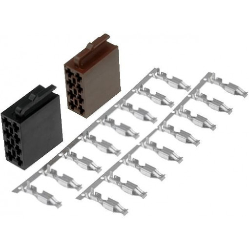 ; Kit; plug; ISO; PIN: 16; 16 pins,2x housing for ISO plug; 4CARMEDIA
