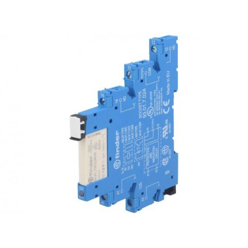 38.51.7.012.5050; Relay: interface; SPDT; Ucoil: 12VDC; 6A; 6A/250VAC; 6A/30VDC; IP20; FINDER