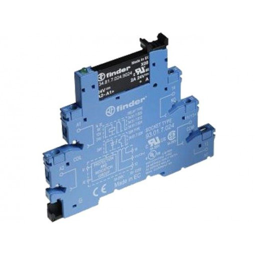 38.81.7.024.7048; Relay: interface; SPST-NO; Ucoil: 24VDC; 0.1A; 0.1A/48VDC; IP20; FINDER