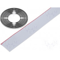 3801/16 (100FT); Wire: ribbon; 1.27mm; stranded; Cu; 16x26AWG; unshielded; PVC; grey; 3M