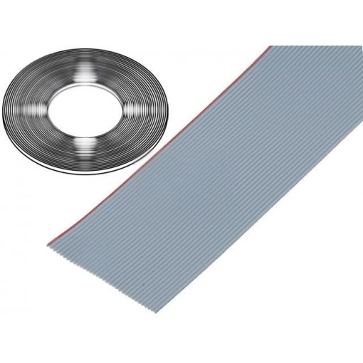 3801/34 (100FT); Wire: ribbon; 1.27mm; stranded; Cu; 34x26AWG; unshielded; PVC; grey; 3M