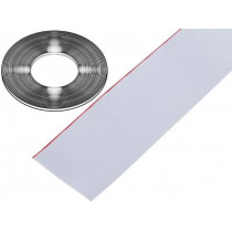 3801/64 (100FT); Wire: ribbon; 1.27mm; stranded; Cu; 64x26AWG; unshielded; PVC; grey; 3M