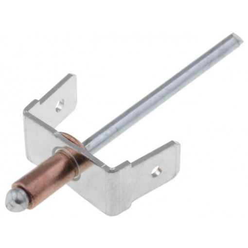 388021.67; Terminal: flat; 6.3mm; 0.8mm; 2 x male; with copper rivet; riveted; VOGT