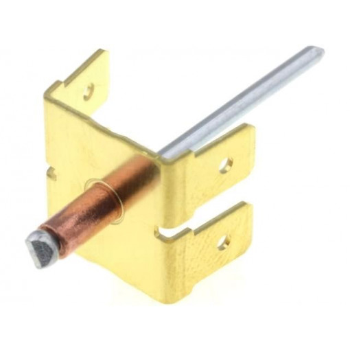 388041.60; Terminal: flat; 6.3mm; 0.8mm; 4 x male; with copper rivet; riveted; VOGT