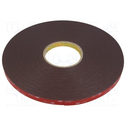 VHB 4611; Tape: fixing; W: 19mm; L: 33m; Thk: 1.1mm; acrylic; dark grey; UL-746C; 3M