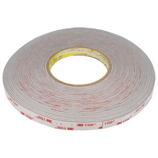 VHB 4936; Tape: fixing; W: 12mm; L: 33m; Thk: 600um; acrylic; grey; -35÷110°C; 3M