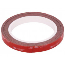 3M VHB GPH 060 12MMX5M; Tape: fixing; W: 12mm; L: 5m; Thk: 0.6mm; acrylic; grey; max.230°C; 3M