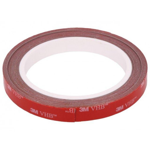 3M VHB GPH 060 12MMX5M; Tape: fixing; W: 12mm; L: 5m; Thk: 0.6mm; acrylic; grey; max.230°C; 3M