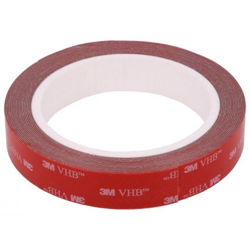 3M VHB GPH 060 19MMX5M; Tape: fixing; W: 19mm; L: 5m; Thk: 0.6mm; acrylic; grey; max.230°C; 3M