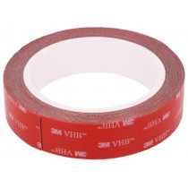 3M VHB GPH 060 25MMX5M; Tape: fixing; W: 25mm; L: 5m; Thk: 0.6mm; acrylic; grey; max.230°C; 3M