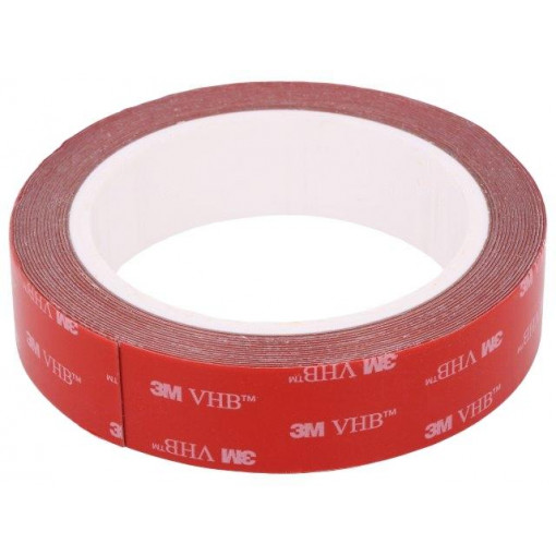 3M VHB GPH 060 25MMX5M; Tape: fixing; W: 25mm; L: 5m; Thk: 0.6mm; acrylic; grey; max.230°C; 3M