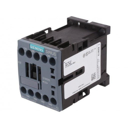 3RH2140-1AB00; Contactor: 4-pole; NO x4; 24VAC; 10A; DIN,on panel; 3RH20; -25÷60°C; SIEMENS